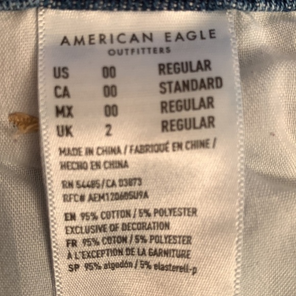 American Eagle TOMGIRL JEANS Size 00 #size #516 - Picture 9 of 12